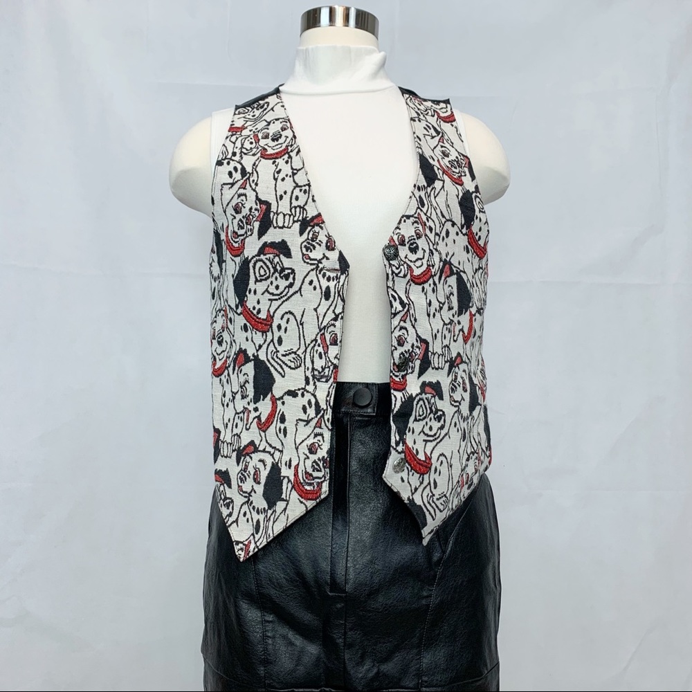 Vintage 90s Disney Vest 101 Dalmatians S - Picture 2 of 9